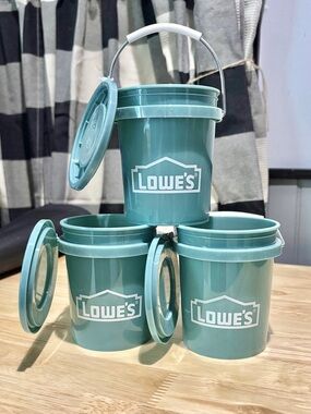 Teal Lowe’s Mini Bucket With Lids Lot of 3 NEW 2026 RELEASE TIKTOK VIRAL